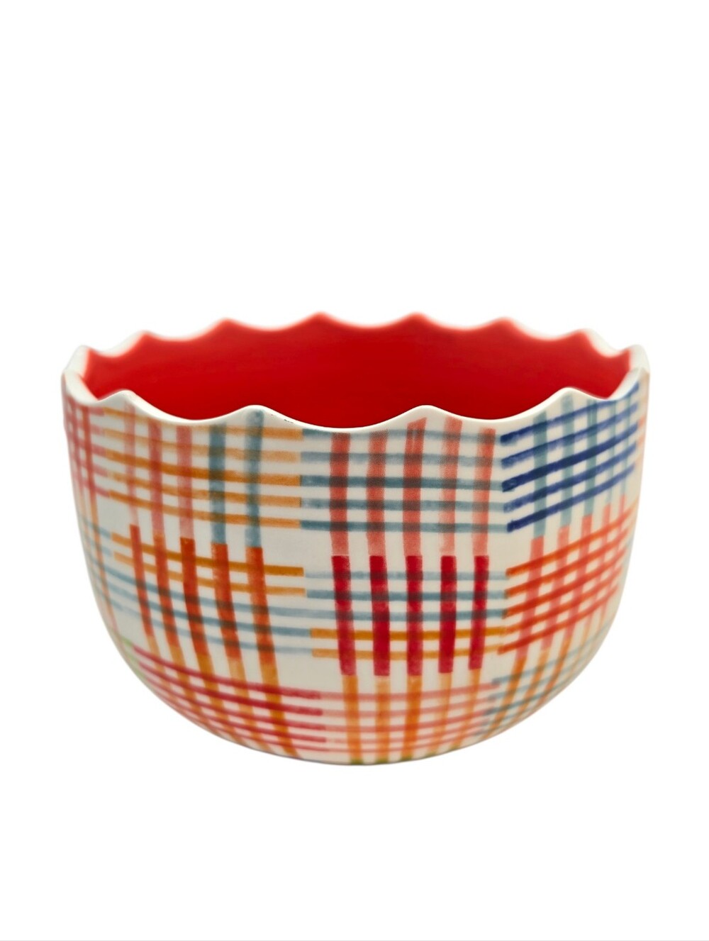 Anthropologie Ginny Gingham Planter